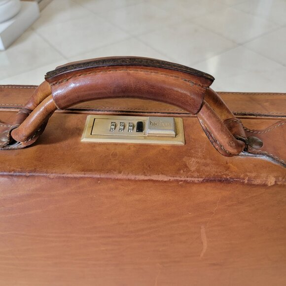 HARTMANN Leather Briefcase Attaché Vintage Authentic - Picture 7 of 16